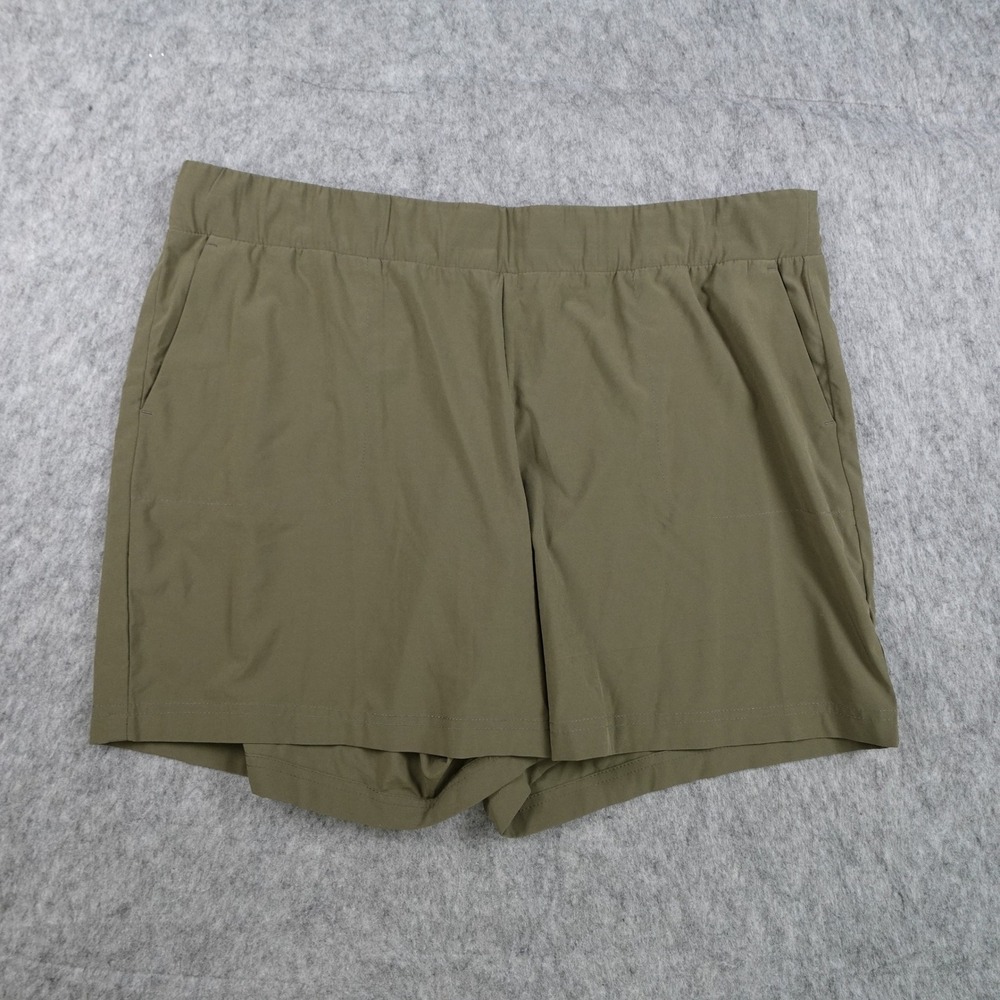 J Jill Shorts Women Large Green PureJill Fit Pull On Elastic Waist Pockets 5"